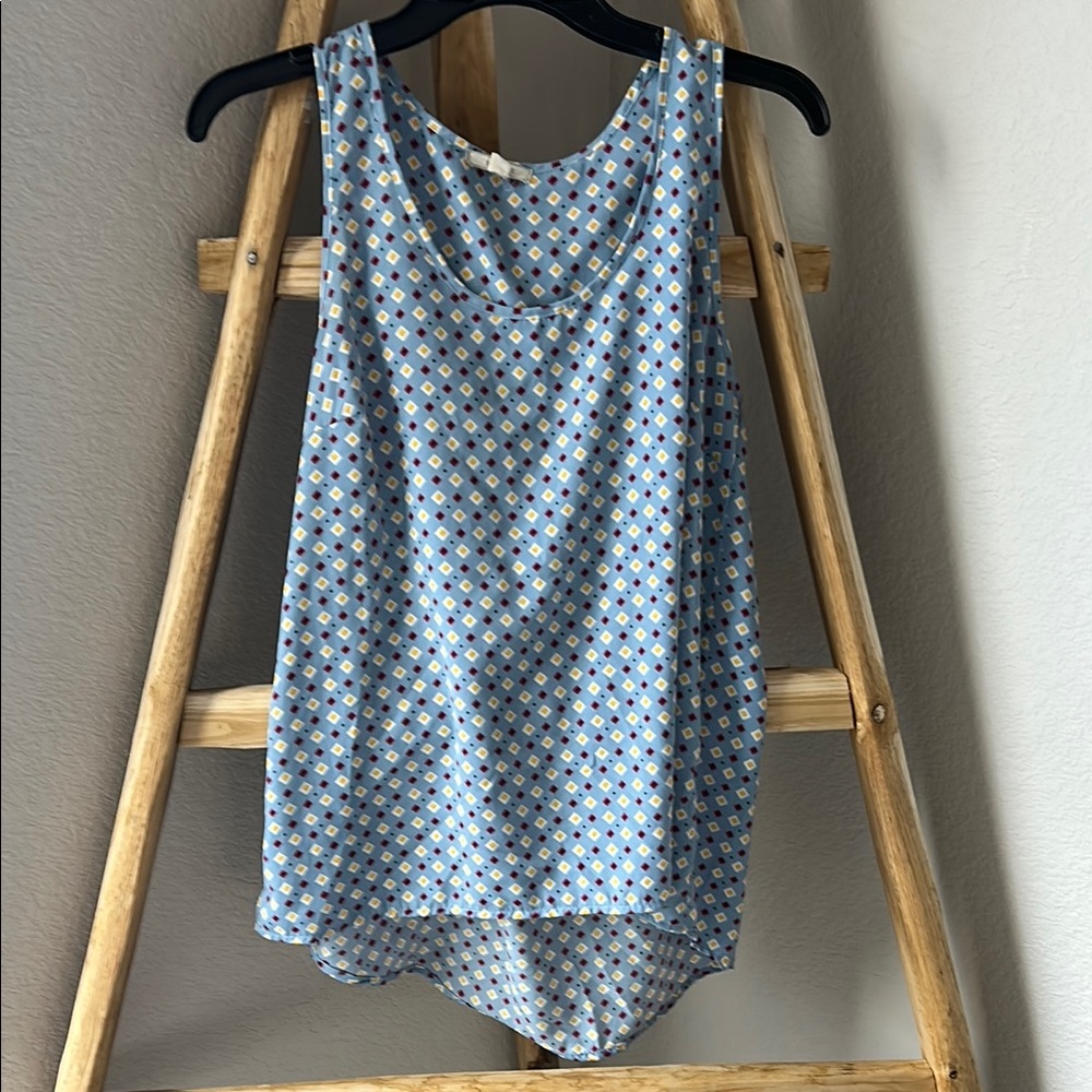 Pleione Light Blue Polka Dot Tank Top